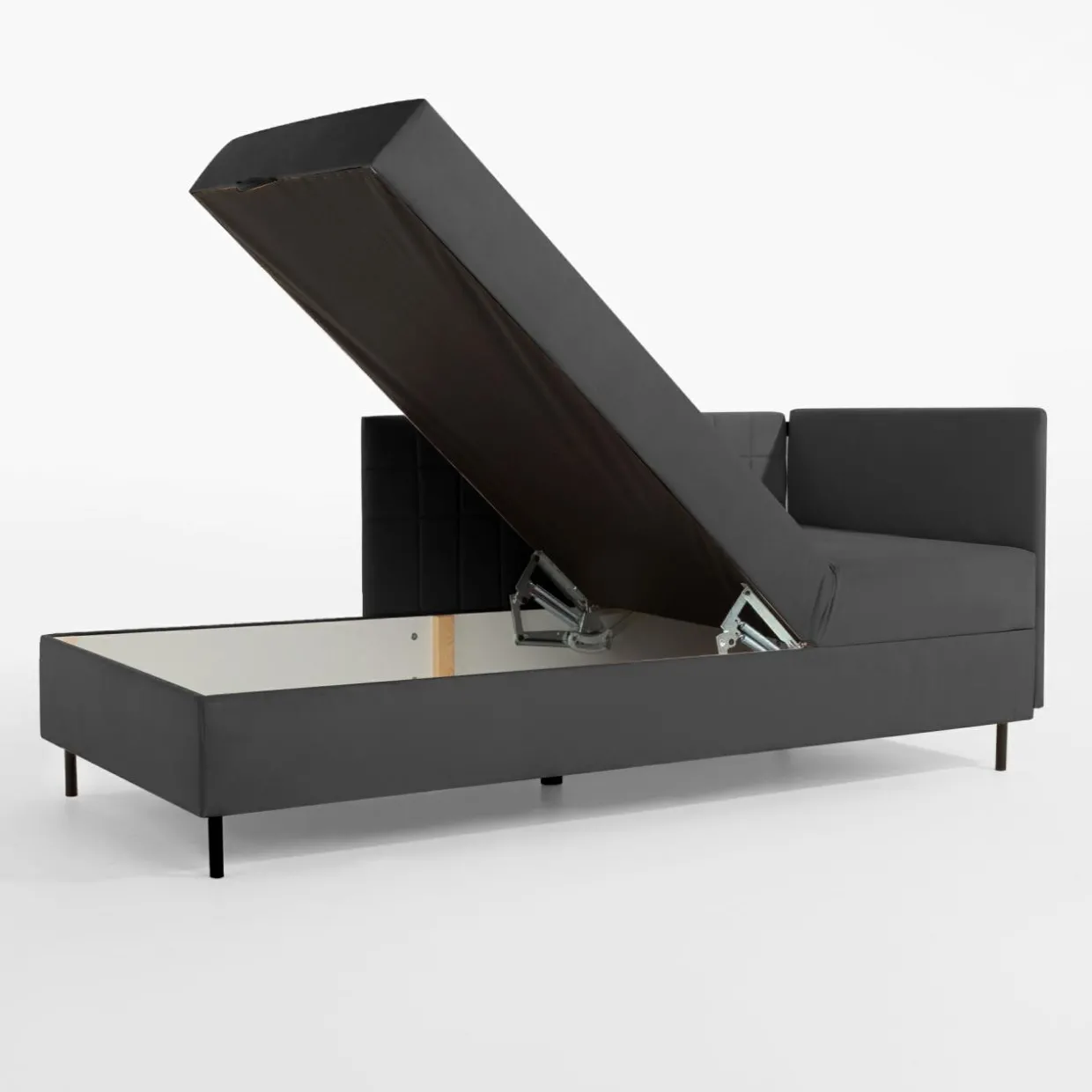 Tapczan narożny szary MARIO 90x200 cm