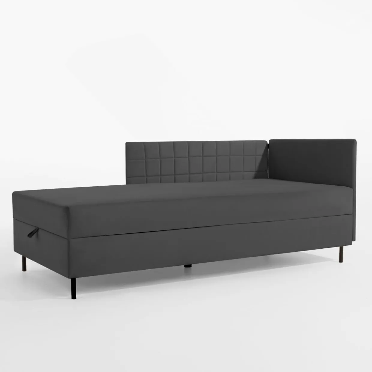 Tapczan narożny szary MARIO 90x200 cm