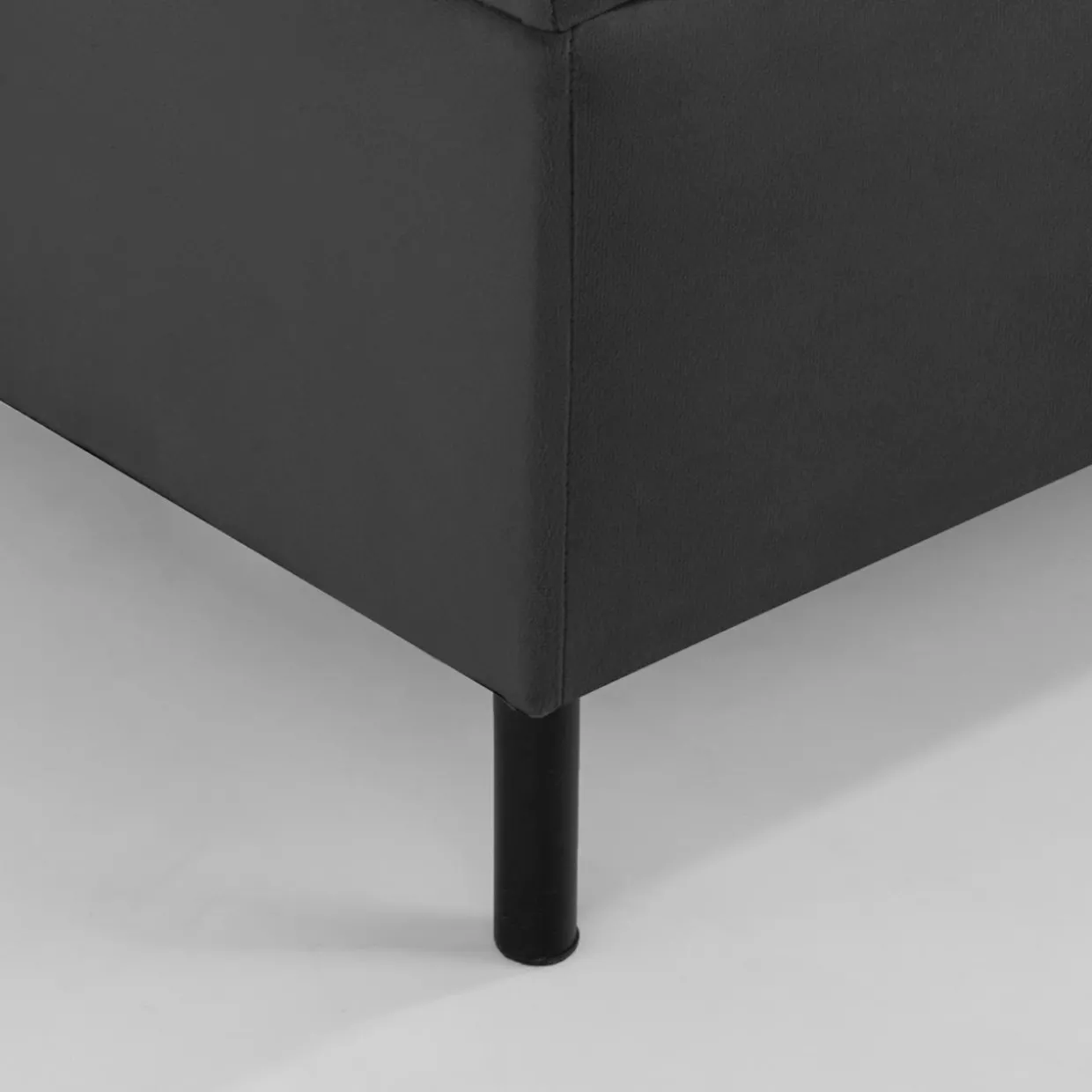 Tapczan narożny szary MARIO 90x200 cm