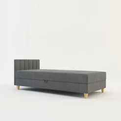 Tapczan szary z pojemnikiem JAŚ 90x200