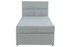 Tapczan z pojemnikiem i geometrycznym wezgłowiem NELA 100x200 cm