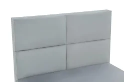 Tapczan z pojemnikiem i geometrycznym wezgłowiem NELA 100x200 cm