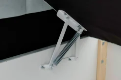 Tapczan z pojemnikiem i geometrycznym wezgłowiem NELA 100x200 cm