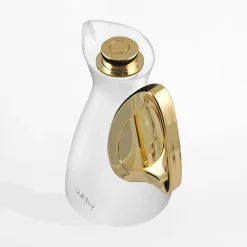 Termos ze szklanym wkładem, biało-złoty ALESSIA 1 l