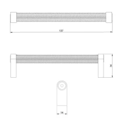 Uchwyt złoty grafit długi CAPI PORTO 13,7 cm