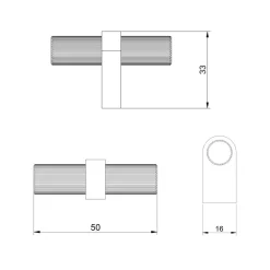 Uchwyt złoty grafit PORTO METIS 5 cm