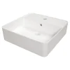 Umywalka ceramiczna nablatowa biała SQUERE 42 cm