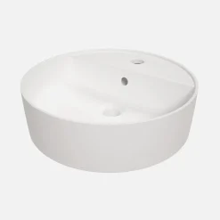 Umywalka ceramiczna nablatowa biała ROUND 42 cm
