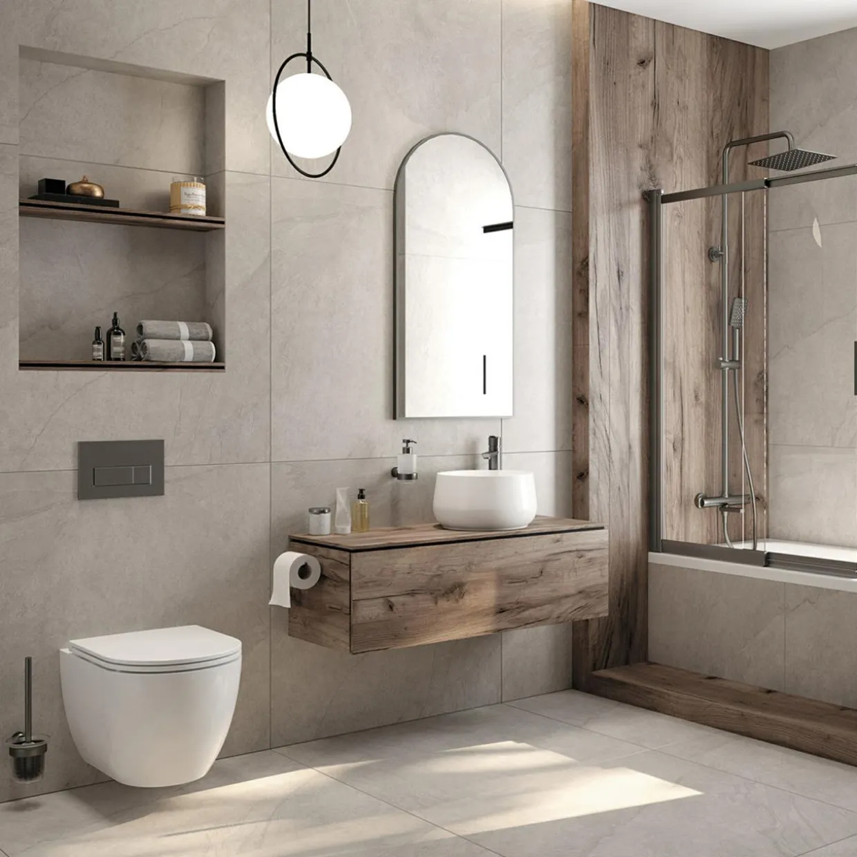 Umywalka ceramiczna nablatowa biała ARNIKA 35,3 cm