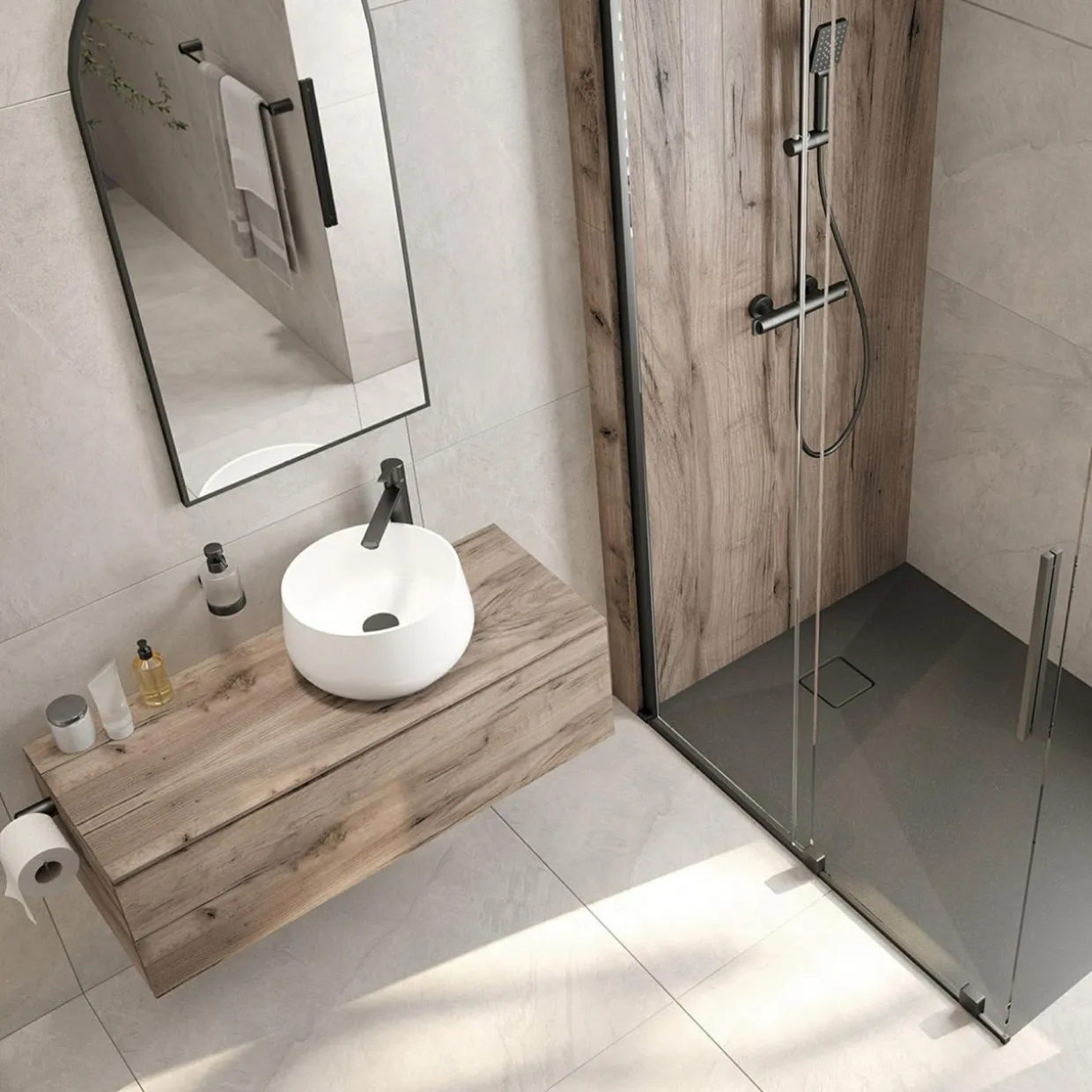 Umywalka ceramiczna nablatowa biała ARNIKA 35,3 cm