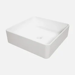 Umywalka ceramiczna nablatowa biała SQUERE 40,5 cm