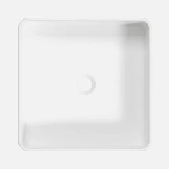 Umywalka ceramiczna nablatowa biała SQUERE 40,5 cm