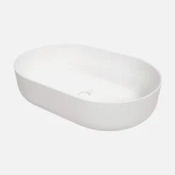 Umywalka ceramiczna nablatowa biała ROUND 58 cm