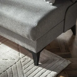 Wersalka rozkładana z poduszkami szara PORTA