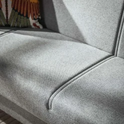 Wersalka rozkładana z poduszkami szara PORTA