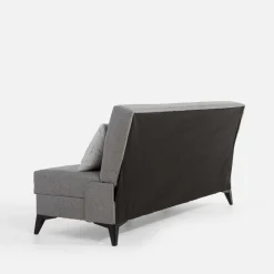 Wersalka rozkładana z poduszkami szara PORTA