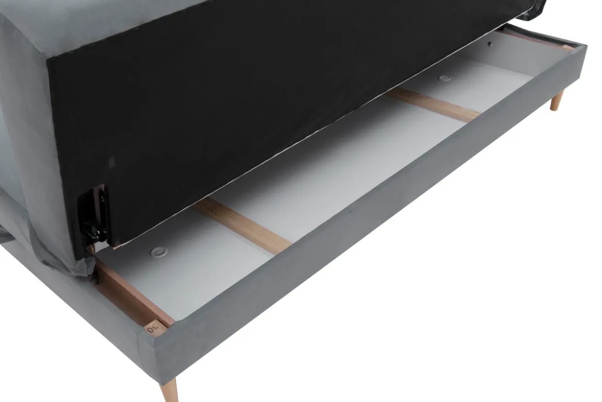 Wersalka szara welurowa LIMA NEW