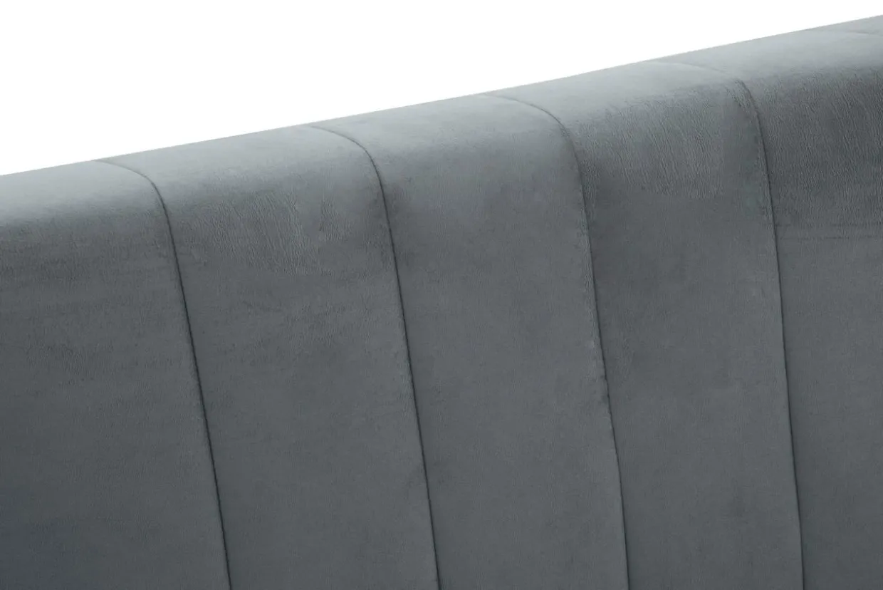 Wersalka szara welurowa LIMA NEW