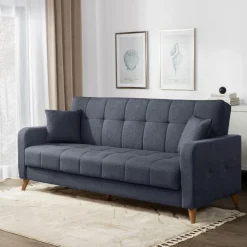 Wersalka z 2 poduszkami granatowa LATIKA