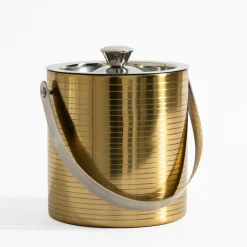 Wiaderko do lodu złote 15x15 cm