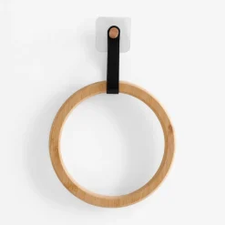 Wieszak łazienkowy bambusowy okrągły MIX