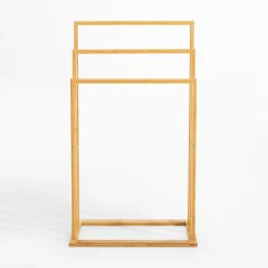 Wieszak na ręczniki stojący bambusowy