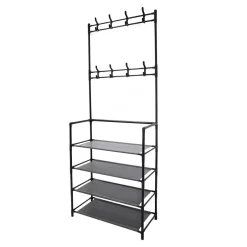 Wieszak na ubrania z półkami 60x26x155 cm