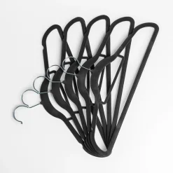 Wieszak welurowy grafitowy VELVET, komplet 5 szt.