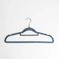 Wieszak welurowy niebieski VELVET, komplet 5 szt.