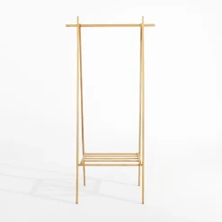 Wieszak z półką bambusowy 146 cm