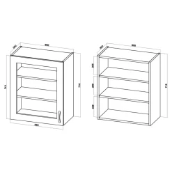 Witryna BASIC PLUS BP/G60W cashmere