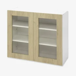 Witryna BASIC PLUS BP/G80W sand barbera oak