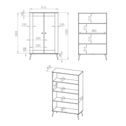 Witryna glamour niska VITERBO