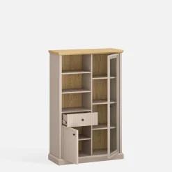 Witryna niska IDELLO taupe dąb kamienny