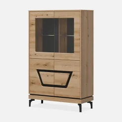 Witryna niska z czarnym dekorem KRIS