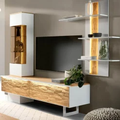 Witryna wisząca z oświetleniem BREMEN lewa