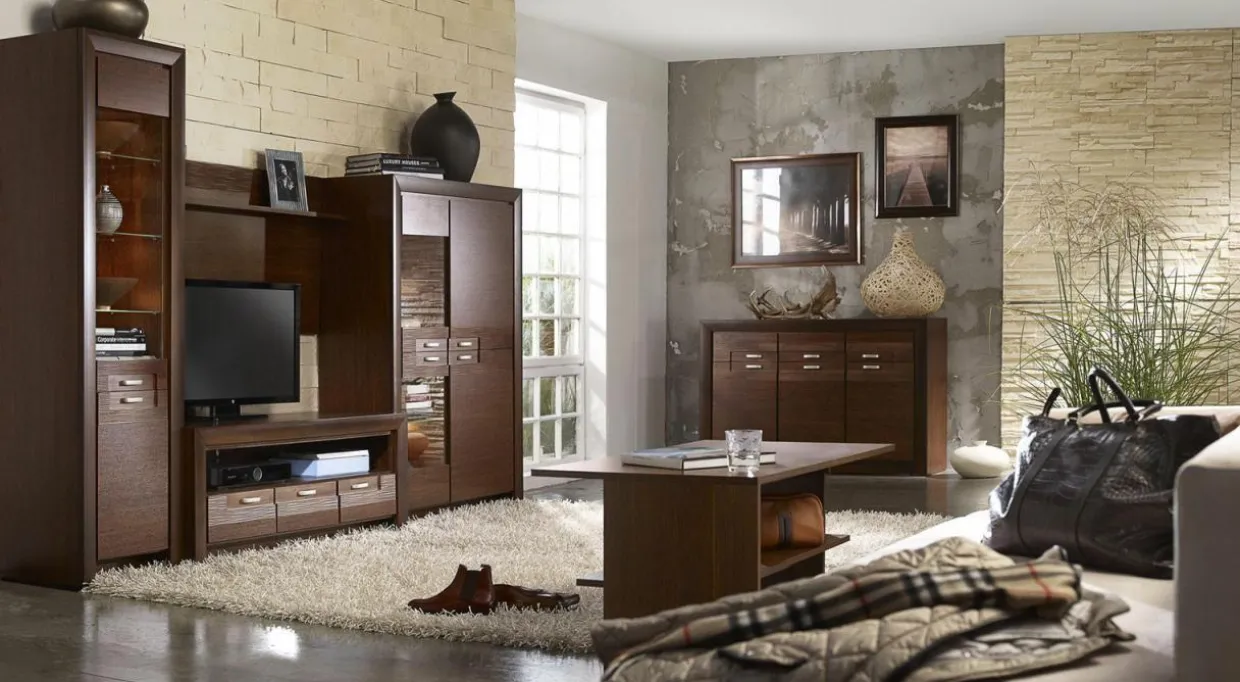 Witryna wąska ciemny brąz PARIS