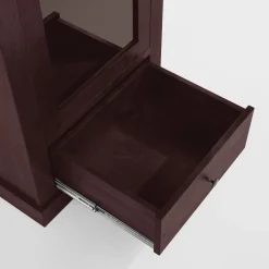 Witryna wąska z litego drewna PAOLA brzoza mahoń