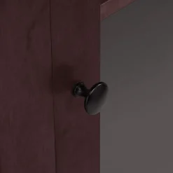 Witryna wąska z litego drewna PAOLA brzoza mahoń