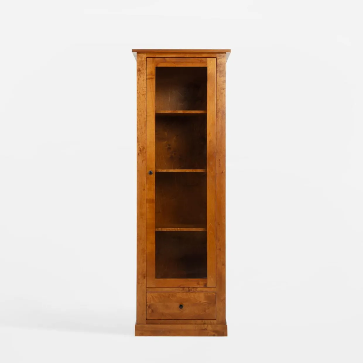 Witryna wąska z litego drewna PAOLA brzoza koniakowa