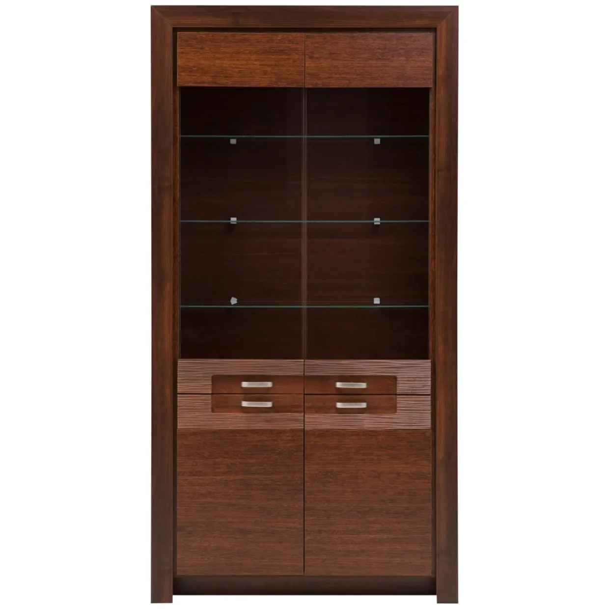 Witryna wysoka ciemny brąz PARIS