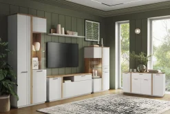 Witryna wysoka ryflowana MATEO 210 cm