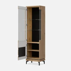 Witryna z czarnym dekorem KRIS lewa