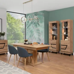 Witryna z czarnym dekorem KRIS prawa