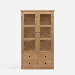Witryna z litego drewna PAOLA brzoza naturalna