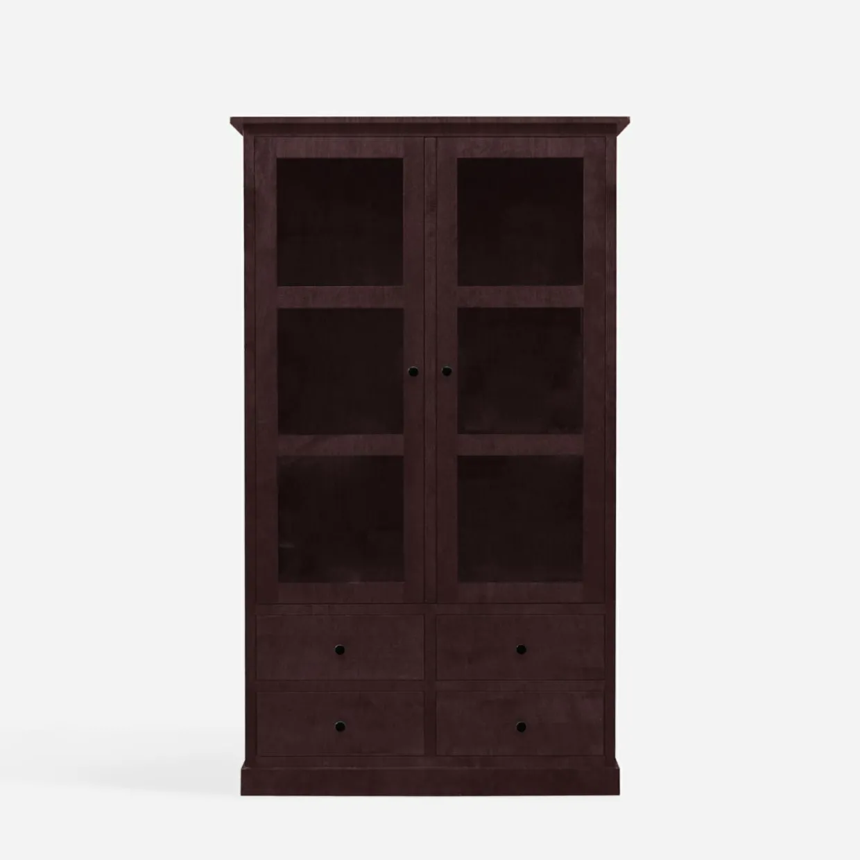 Witryna z litego drewna PAOLA brzoza mahoń