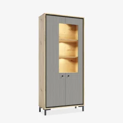 Witryna z oświetleniem PARII szara