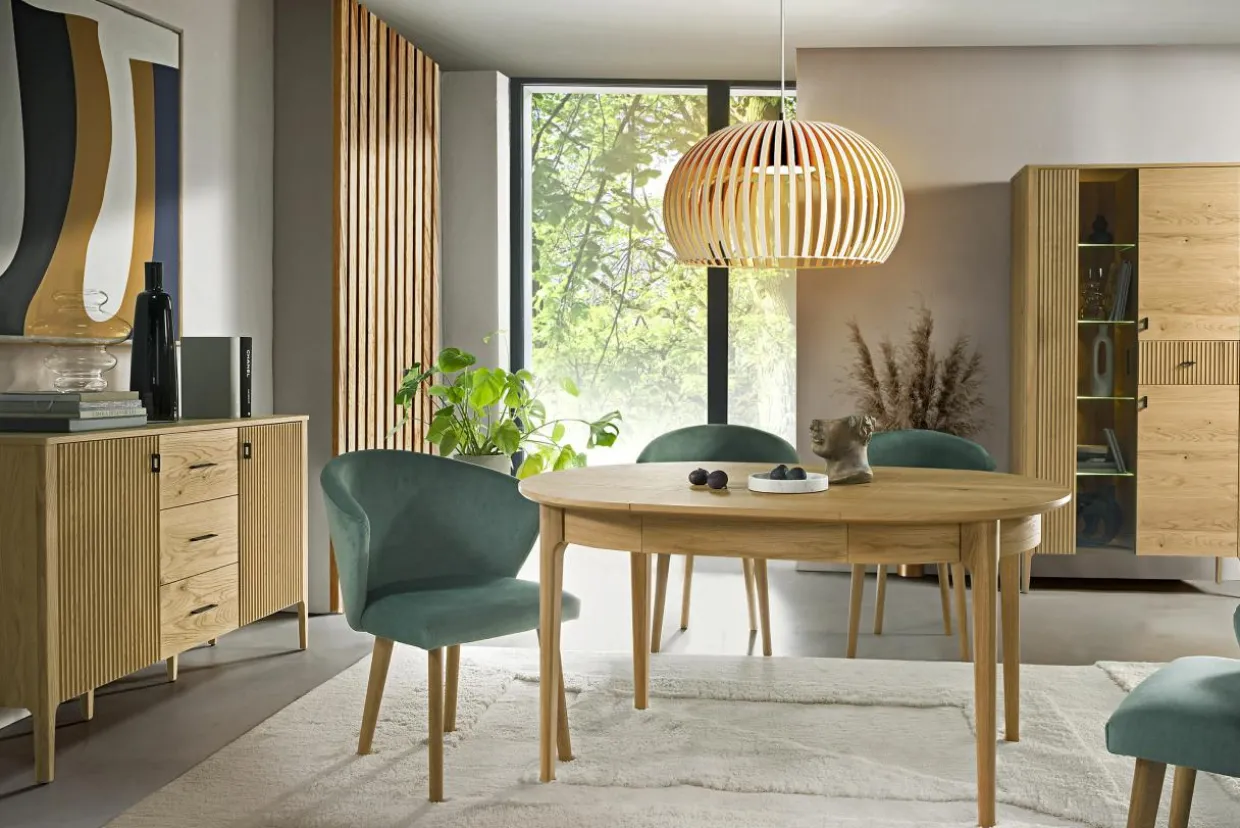 Witryna z ryflowaniem i oświetleniem LED NAVARRA