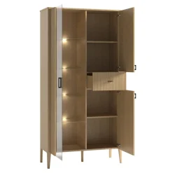 Witryna z ryflowaniem i oświetleniem LED NAVARRA