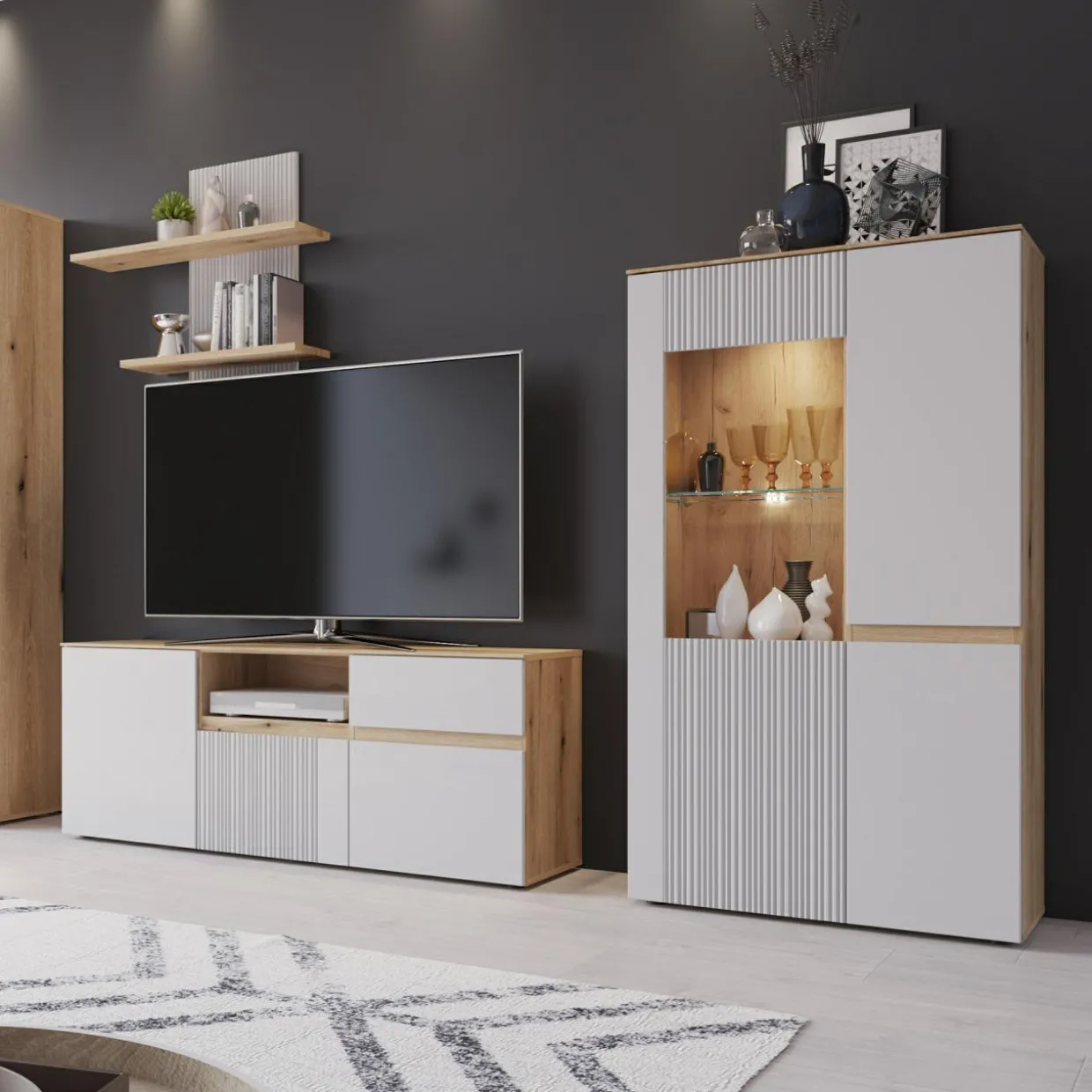 Witryna z ryflowaniem MANILLA